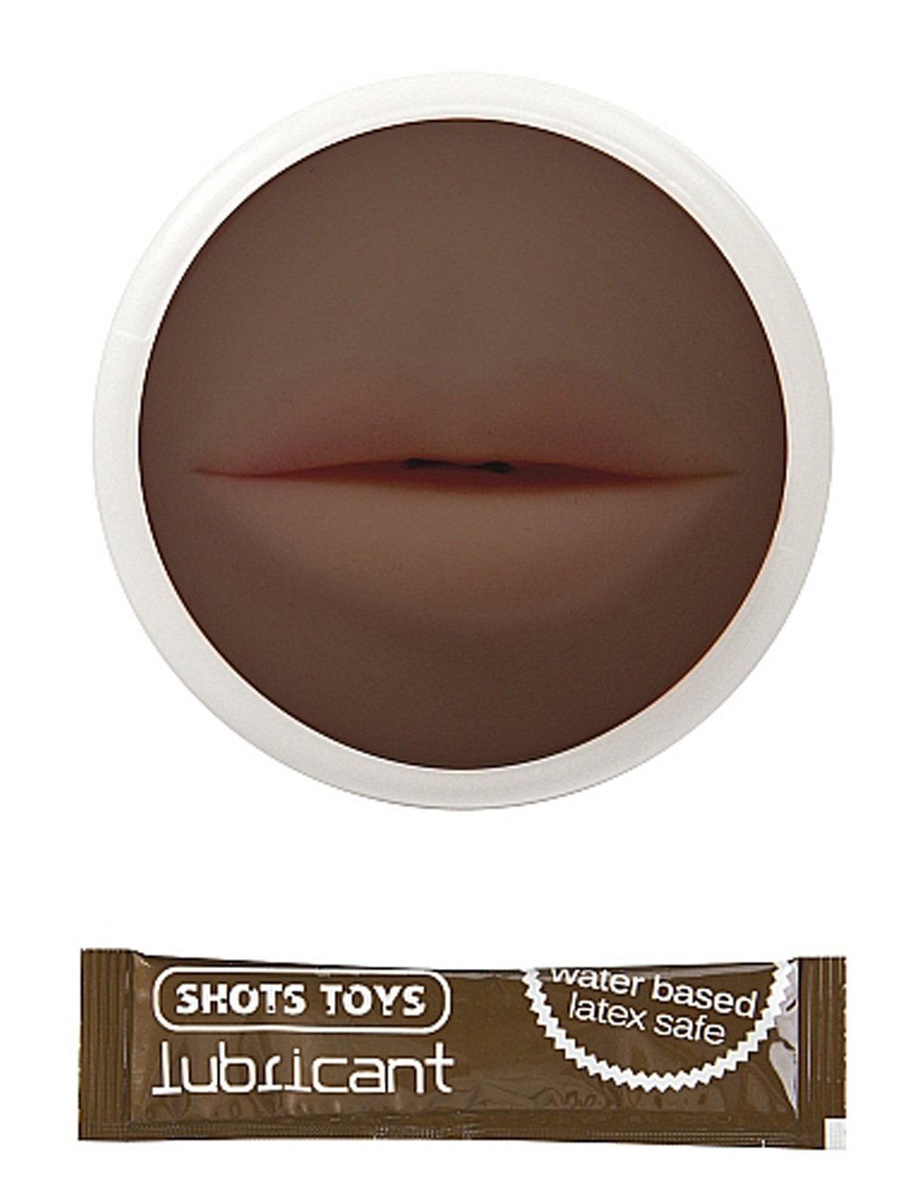 Shots America Dark Easy Rider Mouth Masturbator Brown