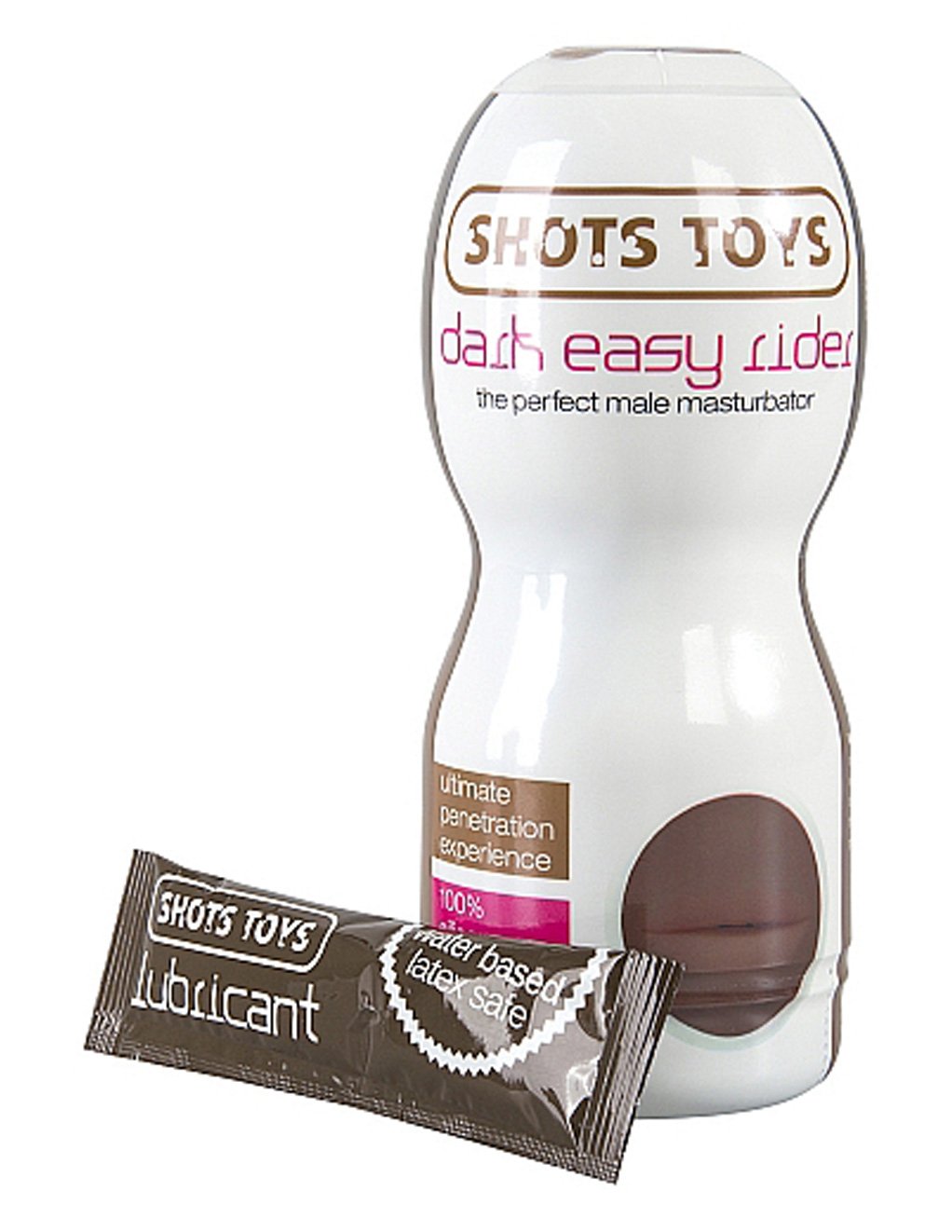 Shots America Dark Easy Rider Mouth Masturbator Brown