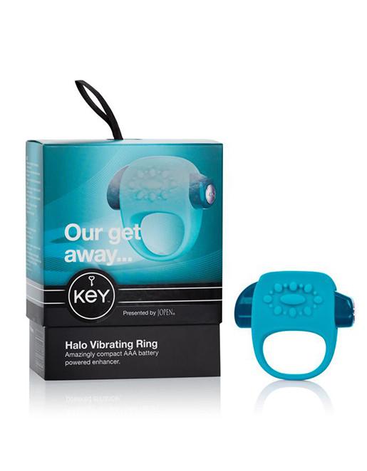 Jopen Key Halo Vibrating C-Ring Blue with Package