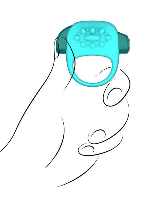 Jopen Key Halo Vibrating C-Ring Blue - Novelties - Cockring