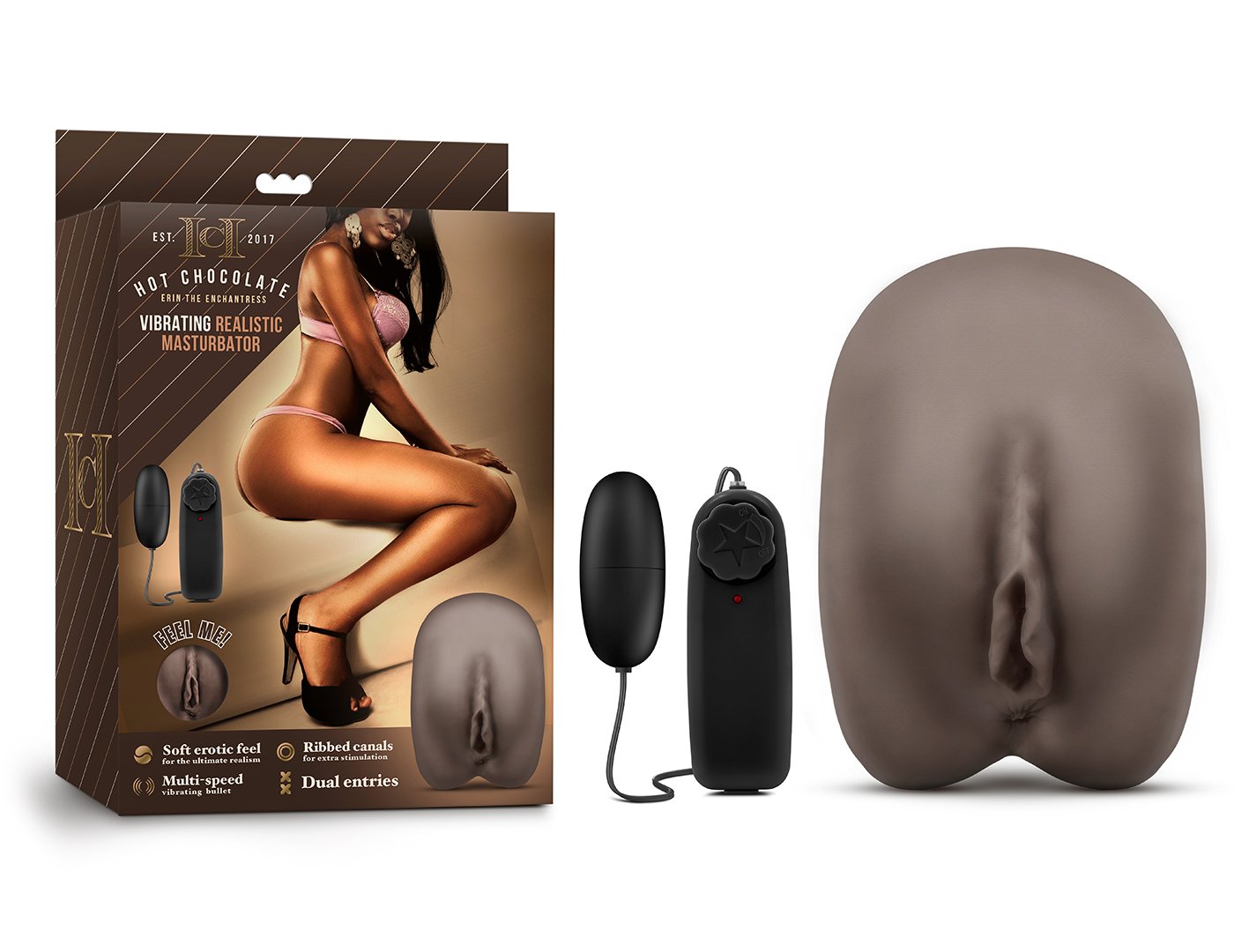 Blush Novelties Hot Chocolate Erin The Enchantress Realistic Vibrating Masturbator