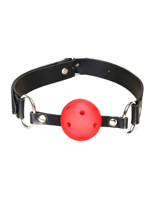 Hustler Fetish Breathable Ball Gag Red - Fetish BDSM - Gags & Bits