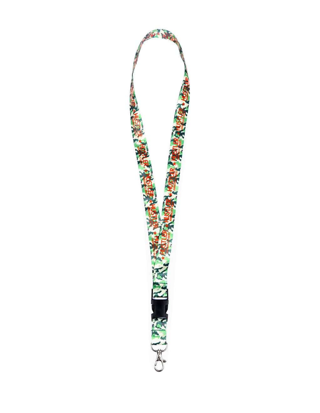 Hustler Logo Lanyard Camoflauge & Orange