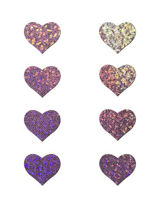 Mini Lilac Glitter Heart Body Pasties