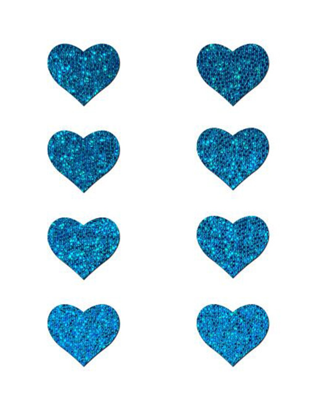 Mini Turquoise Glitter Heart Pasties