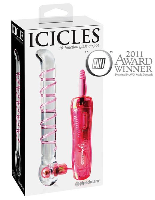 Icicles No 4 Glass GSpot Vibrating Wand