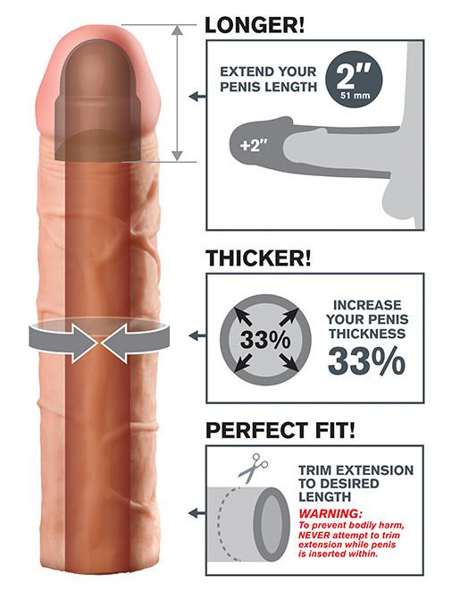 Fantasy X-Tensions Perfect 2 Inch Extension Nude (8 IN)