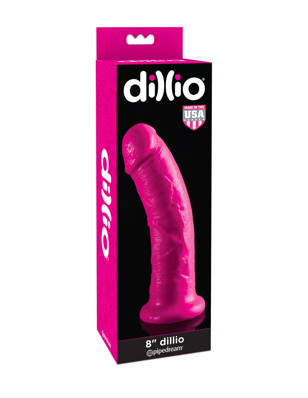 Dillio By Pipedream 8in Suction Cup Dildo Sex Toy Packaging