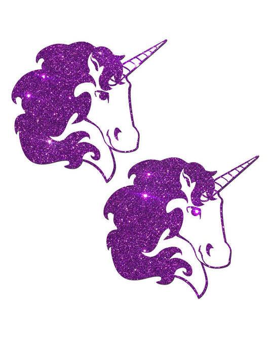 Pastease Purple Glitter Unicorn Nipple Pasties