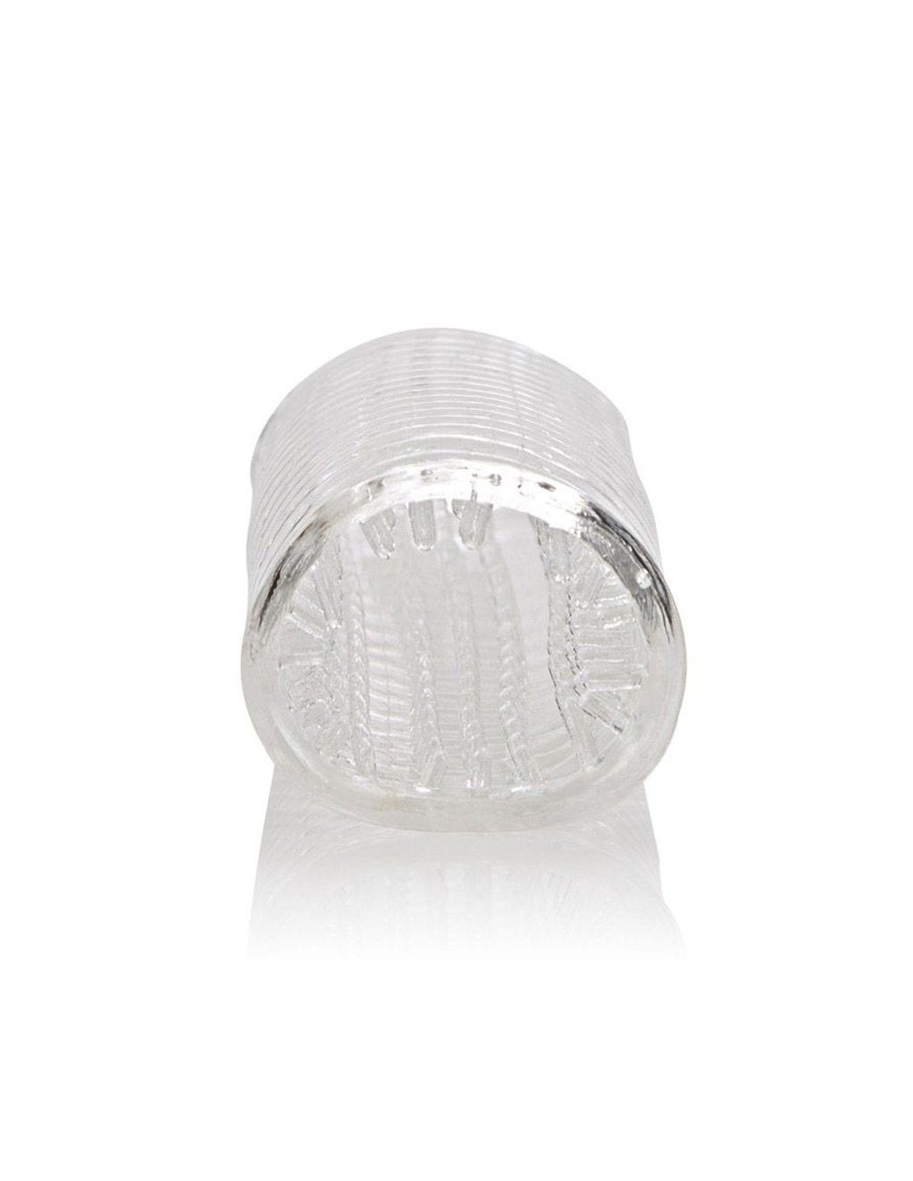 Cal Exotics Clear Hand Job Stroker orifice