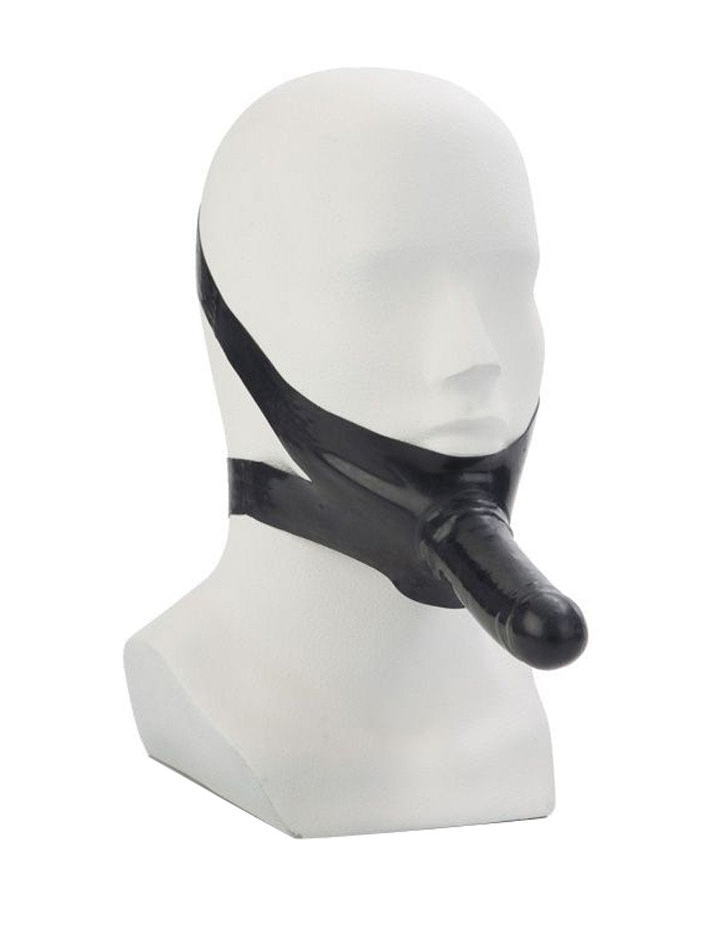 The Accomodator Chin Strap Dildo Black