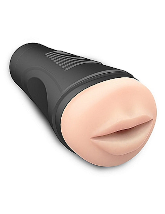 Self Lubrication by Shots America Easy Grip XL Oral Masturbator Flesh
