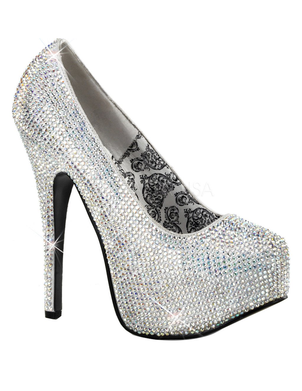Bordello Teeze Rhinestone Platform Pump