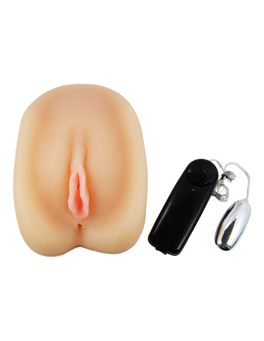 X5 Men by Blush Novelties Amandas Kitty With Vibrating Bullet Masturbator Beige